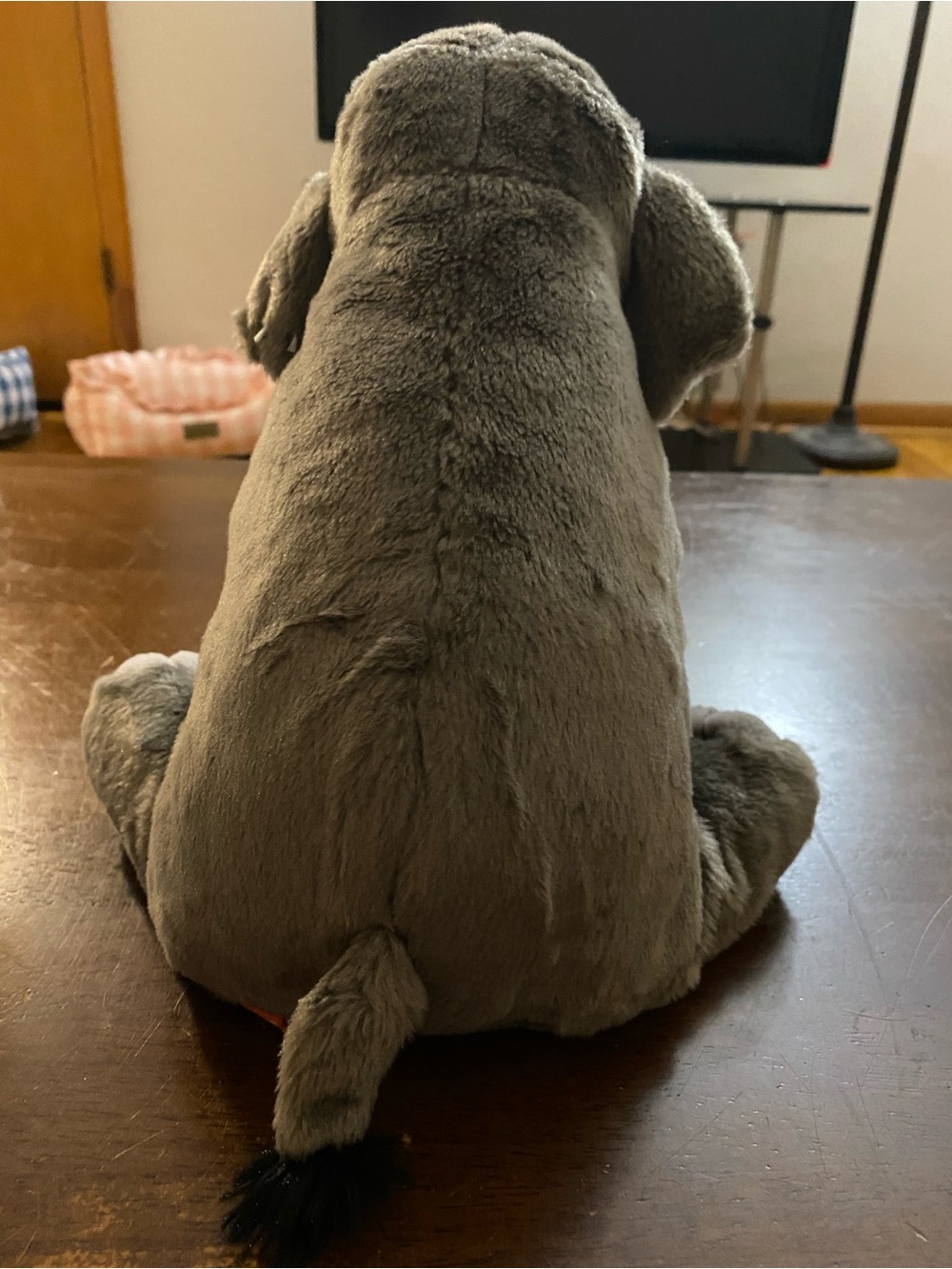Plush Gray Elephant Stuffed Toy - Soft Home Accent - Picture 2 of 3